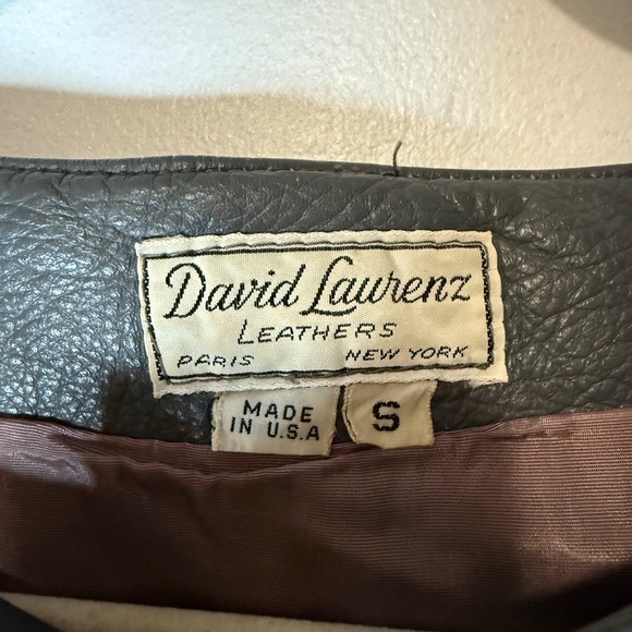Vintage David Laurenz Leathers Gray Leather Top Shirt 70s 80s - Picture 4 of 6